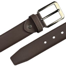 12 pieces Men Belt Classic Rustic Brown Leather Mixed sizes - Mens Belts