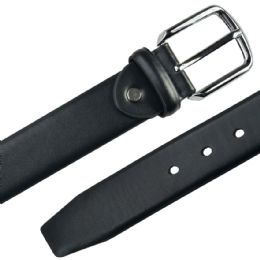 12 Wholesale Mens Leather Belts Classic Carbon Black Mixed sizes