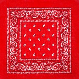 12 of Red Paisley Cotton Bandana