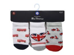 18 of Ben Sherman 6 Pack Infant British Themed Socks For Ages 0-12 Months