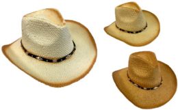 24 of Classic Woven Cowboy Hat Rhombus Metal