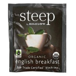 20 pieces Steep By Bigelow Organic English Breakfast Fair Trade Certified Black Tea - Food & Beverage Gear