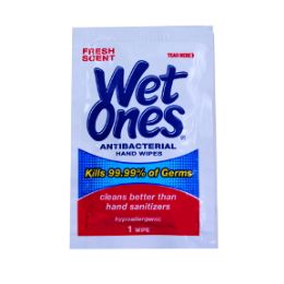 24 pieces Wet Ones Singles Antibacterial Cleansing Wipes - Hygiene Gear