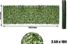 12 Pieces Artificial Hedges Fence And Faux Ivy Vine Leaf - Outdoor Recreation