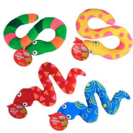 40 of Dog Toy Plush Snake 4 Assorted Designs Hang Tag In Pdq#p30008