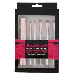 18 pieces Makeup Brush Set 5pc Eyebrush W/aluminum Storage Tube Color Box - Store