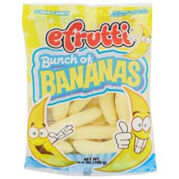 12 pieces Bunch Of Bananas Gummi Candy By Efrutti 3.5 Oz Peg Bag Counter Display - Store