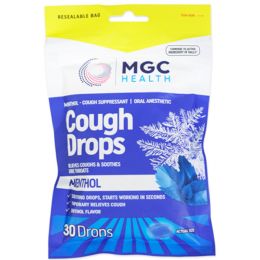 Cough Drops 30ct Menthol Mgc Health