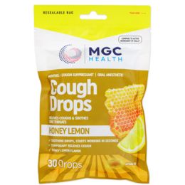 144 pieces Cough Drops 30ct Honey Lemon Mgc Health - Pain and Allergy Relief
