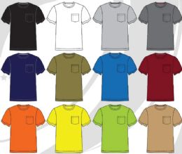 72 Pieces Men's Crew Neck Short Sleeve Solid Wicking Tee Size M-2xl - Mens T-Shirts