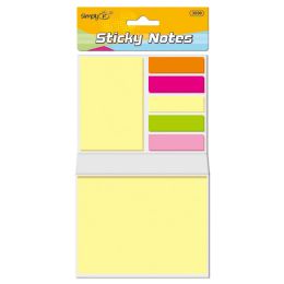 48 Pieces Neon Stick On Booklet - Sticky Note & Notepads