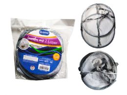 96 Pieces 2-Layer Mesh Laundry Bags In Gray And White - Laundry Baskets & Hampers