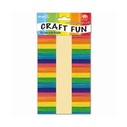 48 Pieces Colored Wooden Craft Sticks - Craft Wood Sticks and Dowels