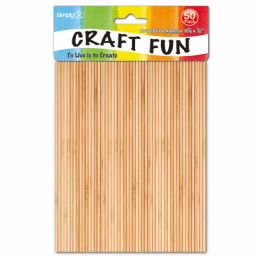 48 Pieces Wooden Craft Sticks - Craft Wood Sticks and Dowels