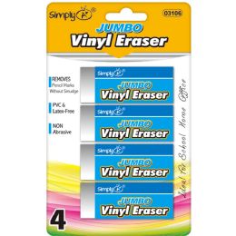 24 Pieces Jumbo White Erasers - Erasers