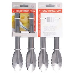 36 Wholesale 2 Pack 7 Inch Food Tong