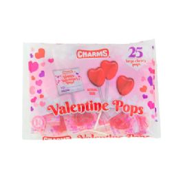 24 Wholesale Valentine Candy Charms Sweetpops 13.75 Oz Laydown Bag
