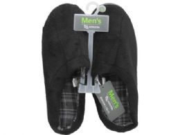 8 pieces Mens Large Black Slippers - Men's Slippers