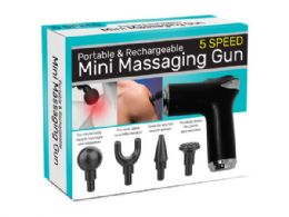 2 pieces Rechargeable Mini Massaging Gun With 4 Interchangeable Heads - Back Scratchers and Massagers