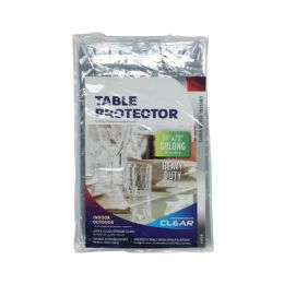 24 Wholesale Oblong Clear Pcv Table Protector - 54" X 72"