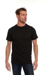 Mens Black Cotton Crew Neck T Shirt Size Small