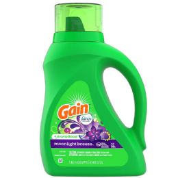 6 Pieces Gain Liquid Detergent 46 Oz / 1.36 L 2 X Moonlight Breeze - Laundry Detergent