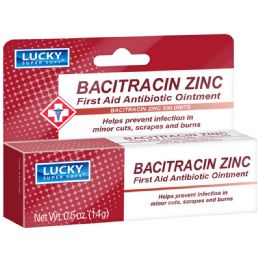 24 pieces Lucky Super Soft First Aid Antibiotic Ointment0.5 Oz With Bacitracin - Pain and Allergy Relief