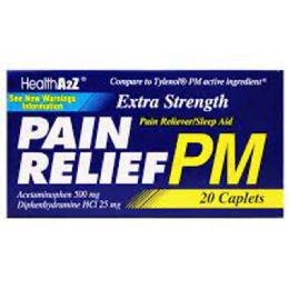 24 Pieces Health A 2z Pain Relief 25 Mg 20 Ct Pm Acetaminophen Diphenhydramine Hci Compare To Tylenol pm - Pain and Allergy Relief