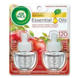 6 Wholesale Air Wick Scented Oil Refill 0.67 Oz 2 Pk Apple Cinnamon Medley