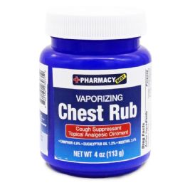 24 Wholesale Pharmacy Best Chest Rub 4 Oz Vaporizing