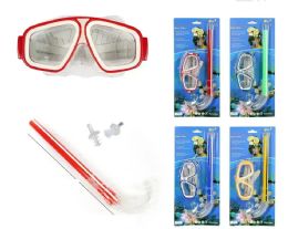 36 Pieces Snorkeling & Goggle Mask Set With Ear Plugs - 3 Piece Set - Water Sports