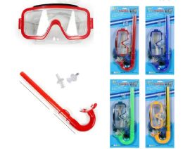 48 Pieces Snorkeling & Goggle Mask Set With Ear Plugs - 3 Piece Set - Water Sports
