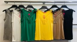 72 Pieces Women's Assorted Colors Cotton Camisole Tops - Womens Camisoles & Tank Tops