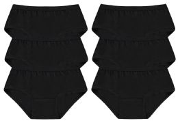 Yacht And Smith 95% Cotton Women's Underwear In Black, Size X-Small