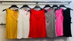 72 Pieces Women's Assorted Colors Cotton Camisole Tops - Womens Camisoles & Tank Tops