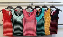 72 Pieces Women's Assorted Colors Cotton Camisole Tops - Womens Camisoles & Tank Tops