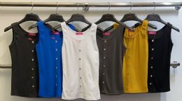 72 Pieces Women's Assorted Colors Cotton Camisole Tops - Womens Camisoles & Tank Tops