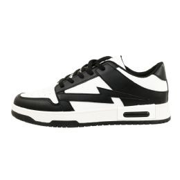 12 Wholesale Men's Low Court Sneaker Black&white