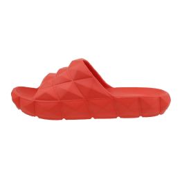 12 Pairs Women's Diamond Slide Red - Women's Slippers