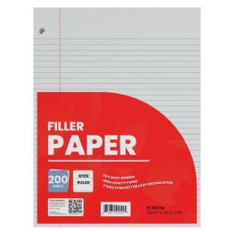 24 Wholesale WidE-Ruled Filler Paper - 200 Sheets