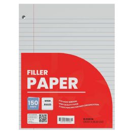 36 of WidE-Ruled Filler Paper - White LoosE-Leaf, Fits Standard 3-Ring Binder, Pack Of 150 Sheets