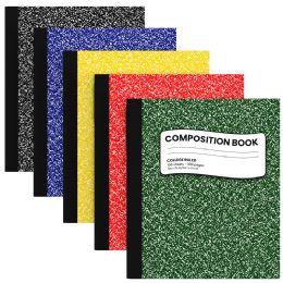 48 Wholesale Composition Notebook Cr 100 Sheets Assorted Colors