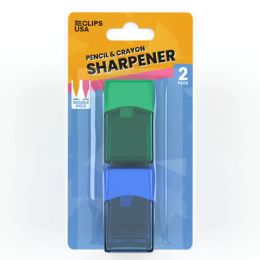 48 of Pencil & Crayon Sharpener Xl. Receptacle 2 Pk. Asst. Colors 2 Pk.