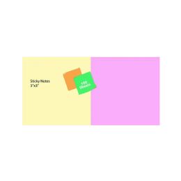 12 Wholesale Sticky Notes - 3 X 3 Inches, 2400 (24 Pads Of 100) Sheets, Assorted Colors
