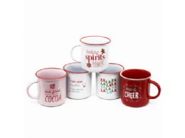 36 of Assorted Style Ceramic Holiday Mugs With Christmas Sayings