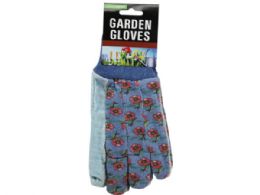 60 Wholesale Floral Design Adult Garden Gloves With Raised Grip Dots