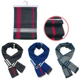 24 Pieces Plaid Fashion Scarf In Assorted Colors - Winter Scarves