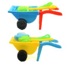 12 Pieces 5 Piece Trolley Sand Toys In Net Bag - Bubbles