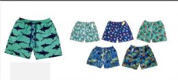 72 Pieces Mens Cargo Bathing Suits Assorted Prints - Mens Bathing Suits