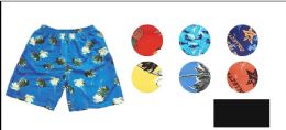 72 Pieces Mens Cargo Bathing Suits Assorted Prints - Mens Bathing Suits